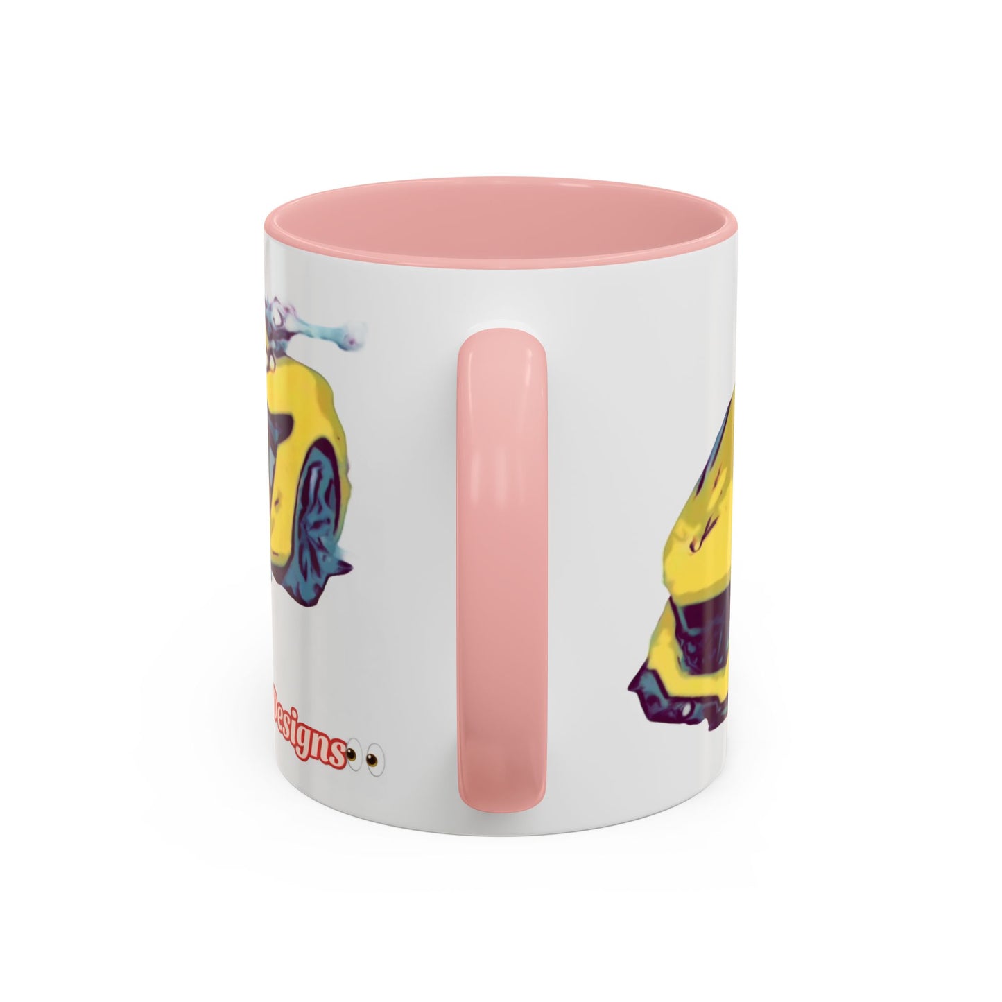 ZR1 Lover Coffee Mug — Yellow Sports Car & Boston Terrier Accent Mug (11/15 oz)