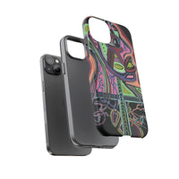 HEART ATTACK Abstract Neon Face Tough Phone Case – Vibrant Art Phone Cover