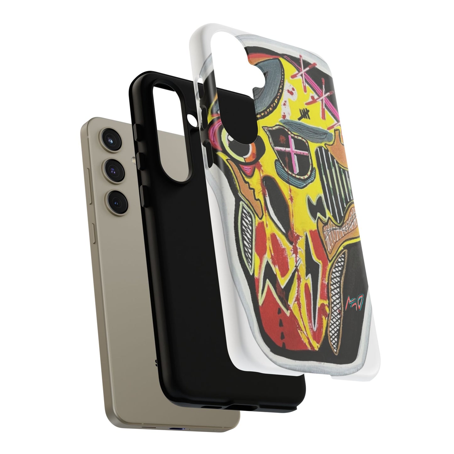 VINCENT.  Skull Riot Phone Case – Colorful Abstract Horror Art Protective Cover