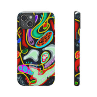 CRAZY4  Abstract Neon Skull Phone Case — Colorful Psychedelic Protective Cover