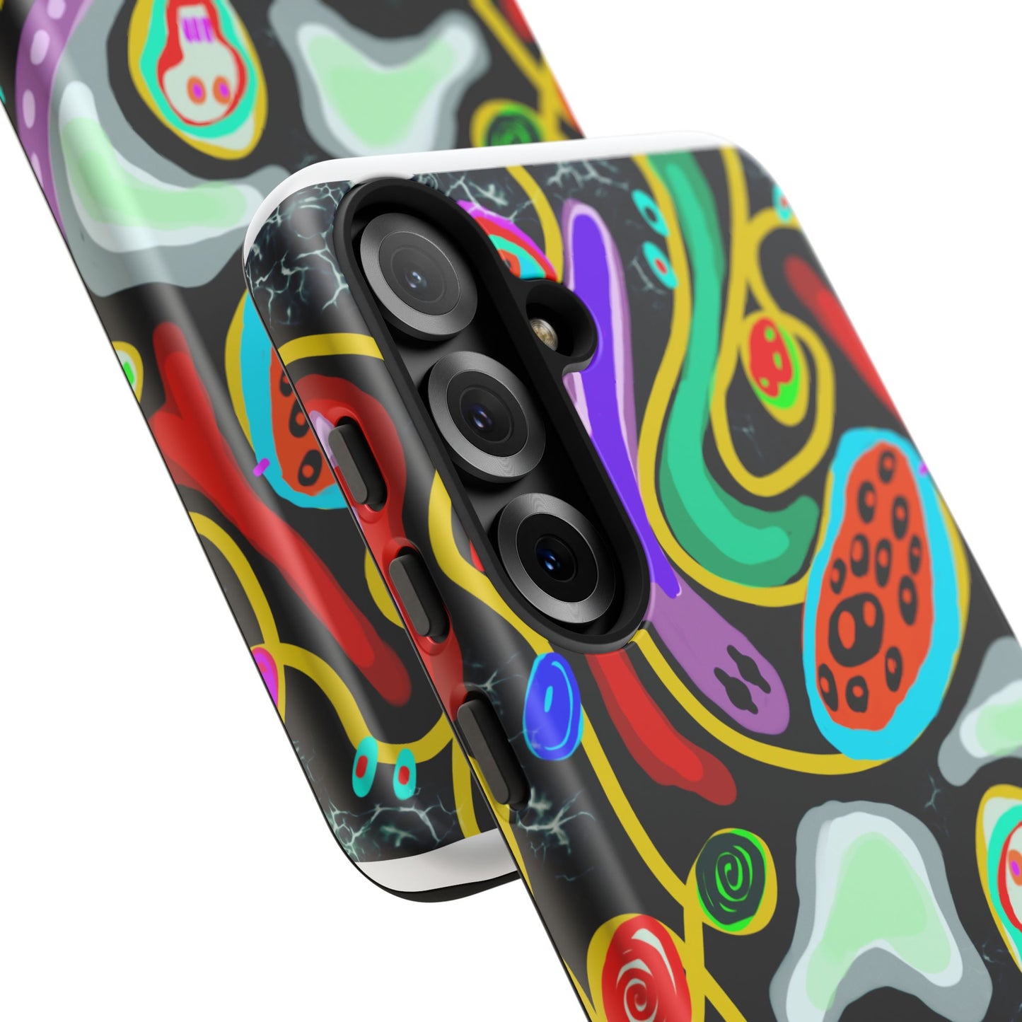 CRAZY4  Abstract Neon Skull Phone Case — Colorful Psychedelic Protective Cover
