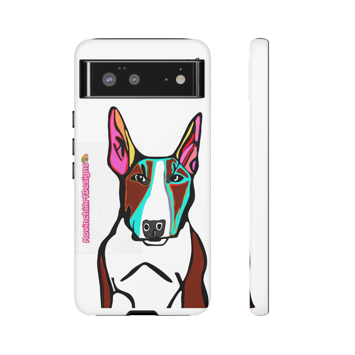 MR Bull Terrier Phone Case — Colorful Pop Art Tough Cases for Dog Lovers