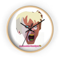 KAREN.  Screaming Face Wall Clock — Bold Pop Art Horror Home Decor