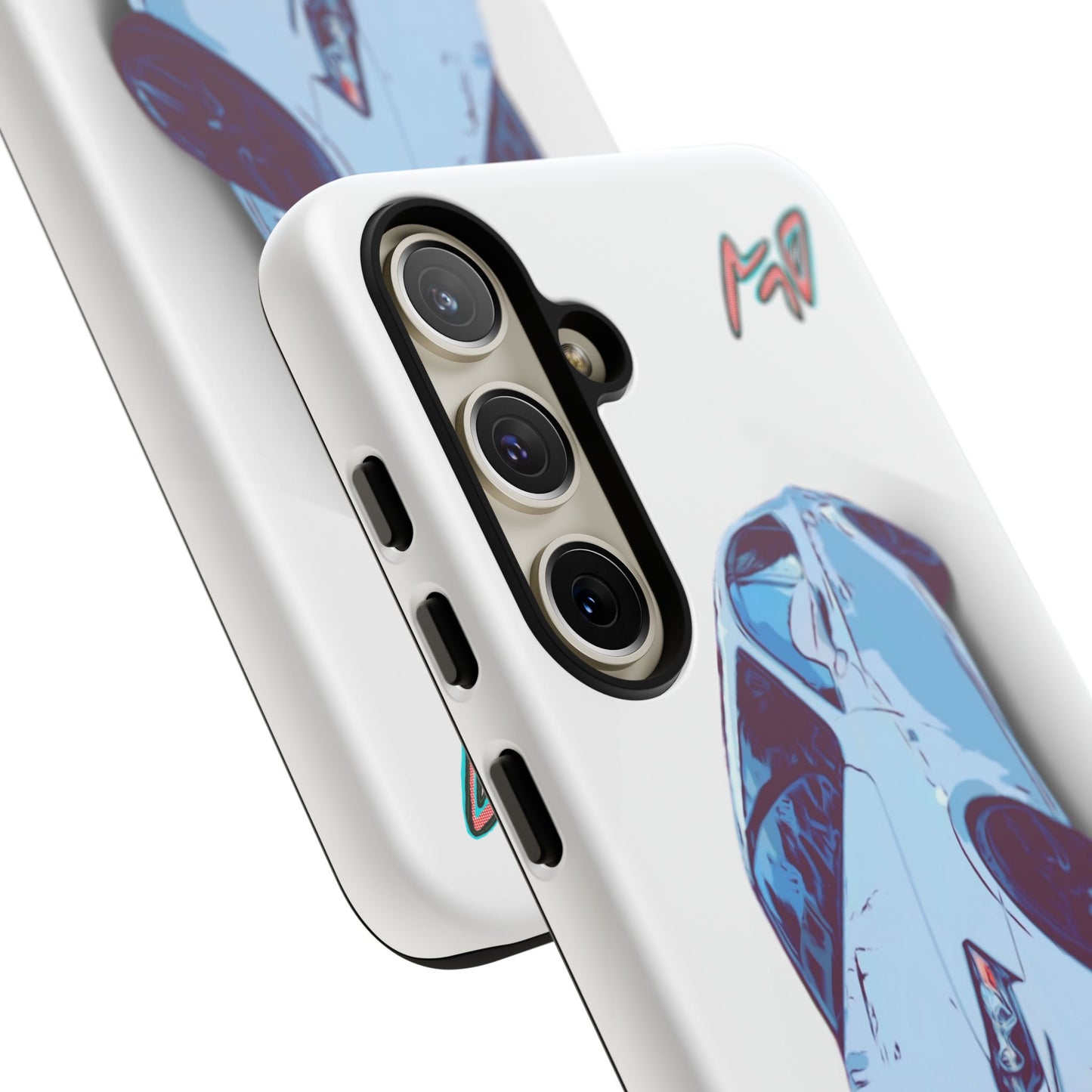 Melvin White Sports Car Phone Case - Retro Pop Art Supercar Protective Tough Case