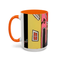 SAN SEBASTIAN2.0 Colorful Canal Houses Accent Coffee Mug — Bright European Street Art Ceramic Mug (11/15oz)