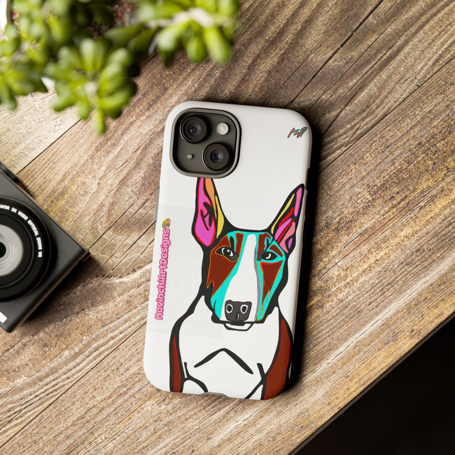 MR Bull Terrier Phone Case — Colorful Pop Art Tough Cases for Dog Lovers