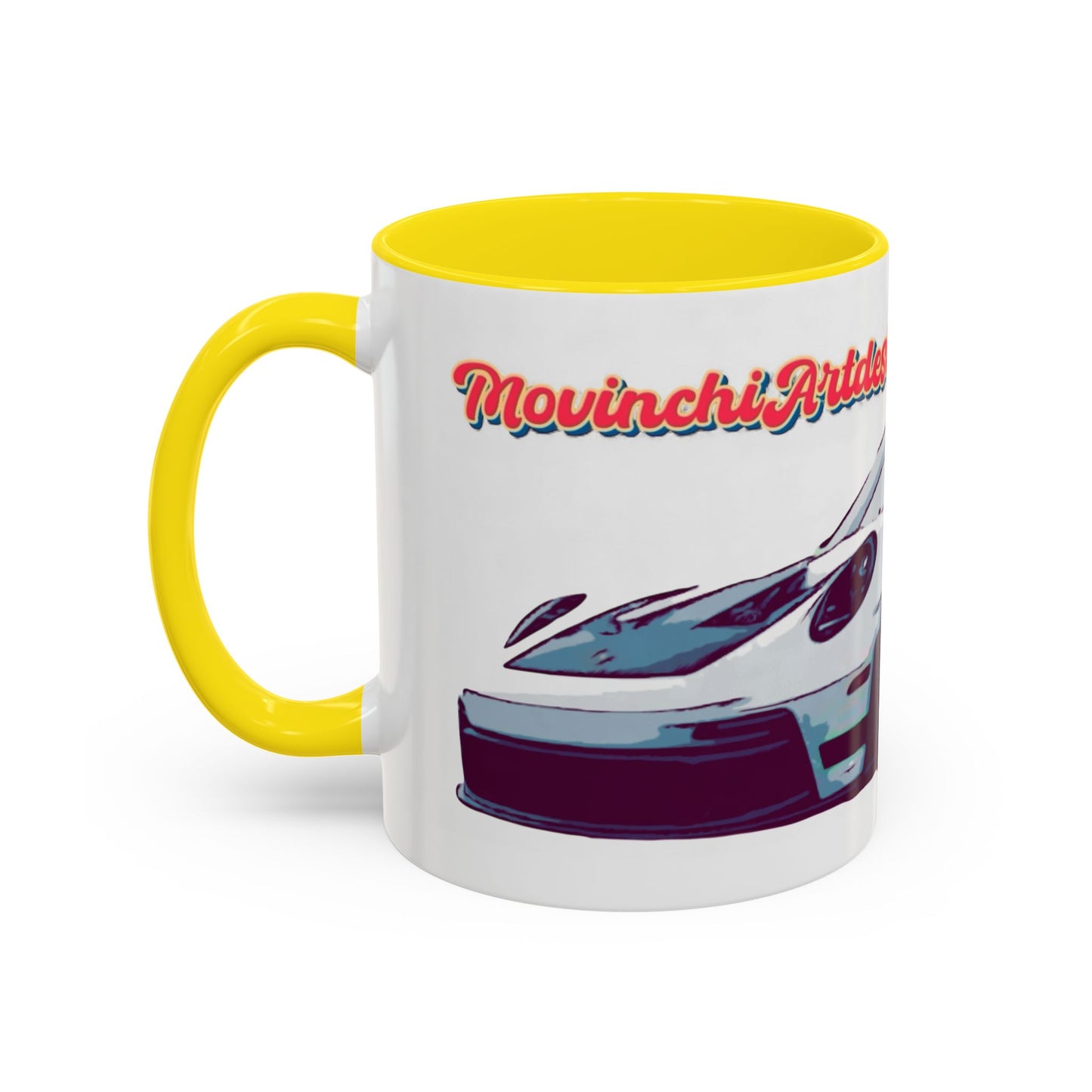 Porsche GT3 Cup Accent Coffee Mug – Racing Car Graphic 11/15oz