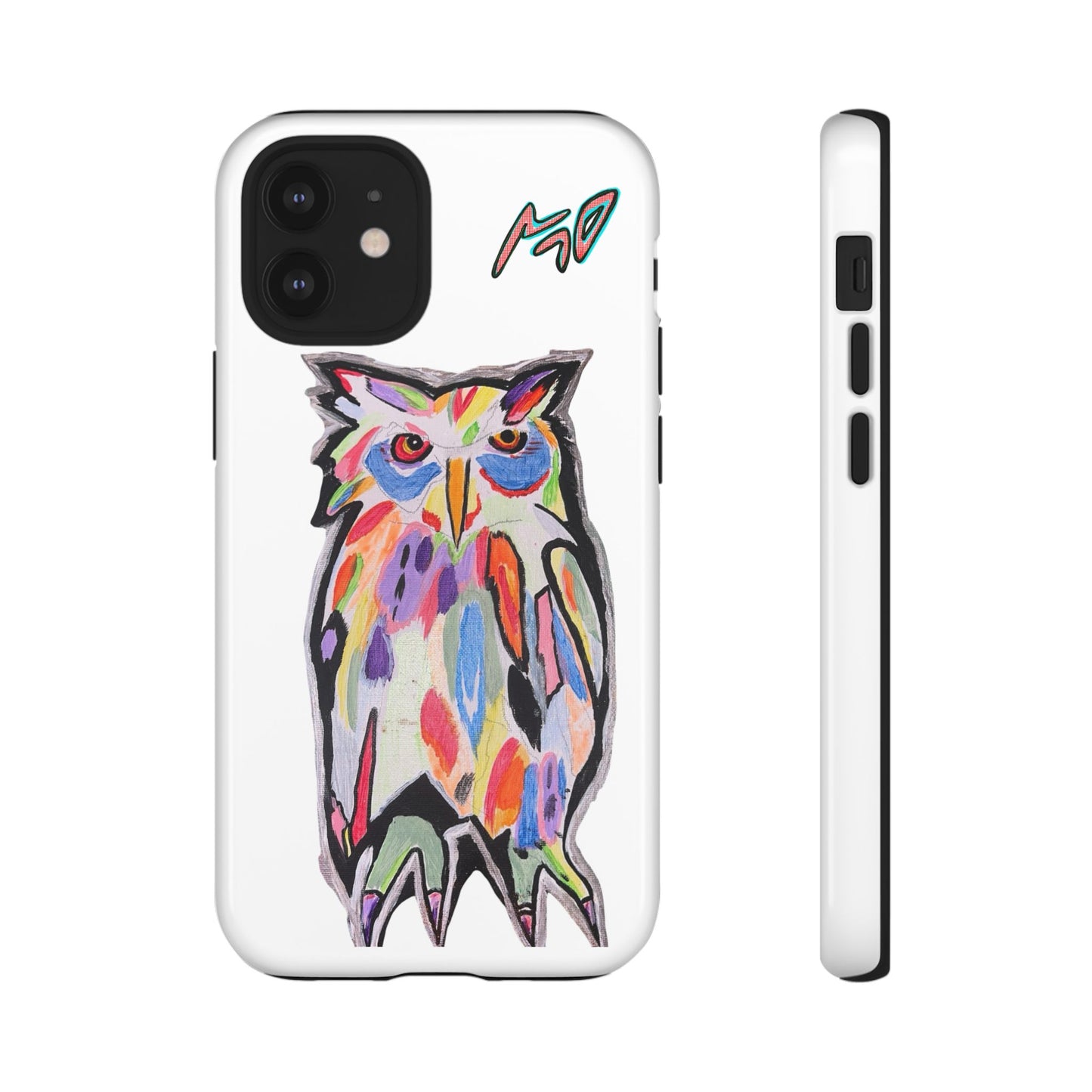 Colorful Owl Phone Case — Artistic Owl Illustration Tough Case