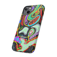 CRAZY4  Abstract Neon Skull Phone Case — Colorful Psychedelic Protective Cover