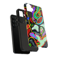 CRAZY4  Abstract Neon Skull Phone Case — Colorful Psychedelic Protective Cover