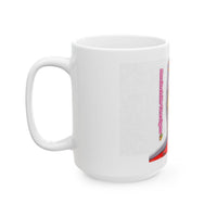 DONALD TRUMP.  Colorful Caricature Face Mug — Political Satire Ceramic Coffee Cup