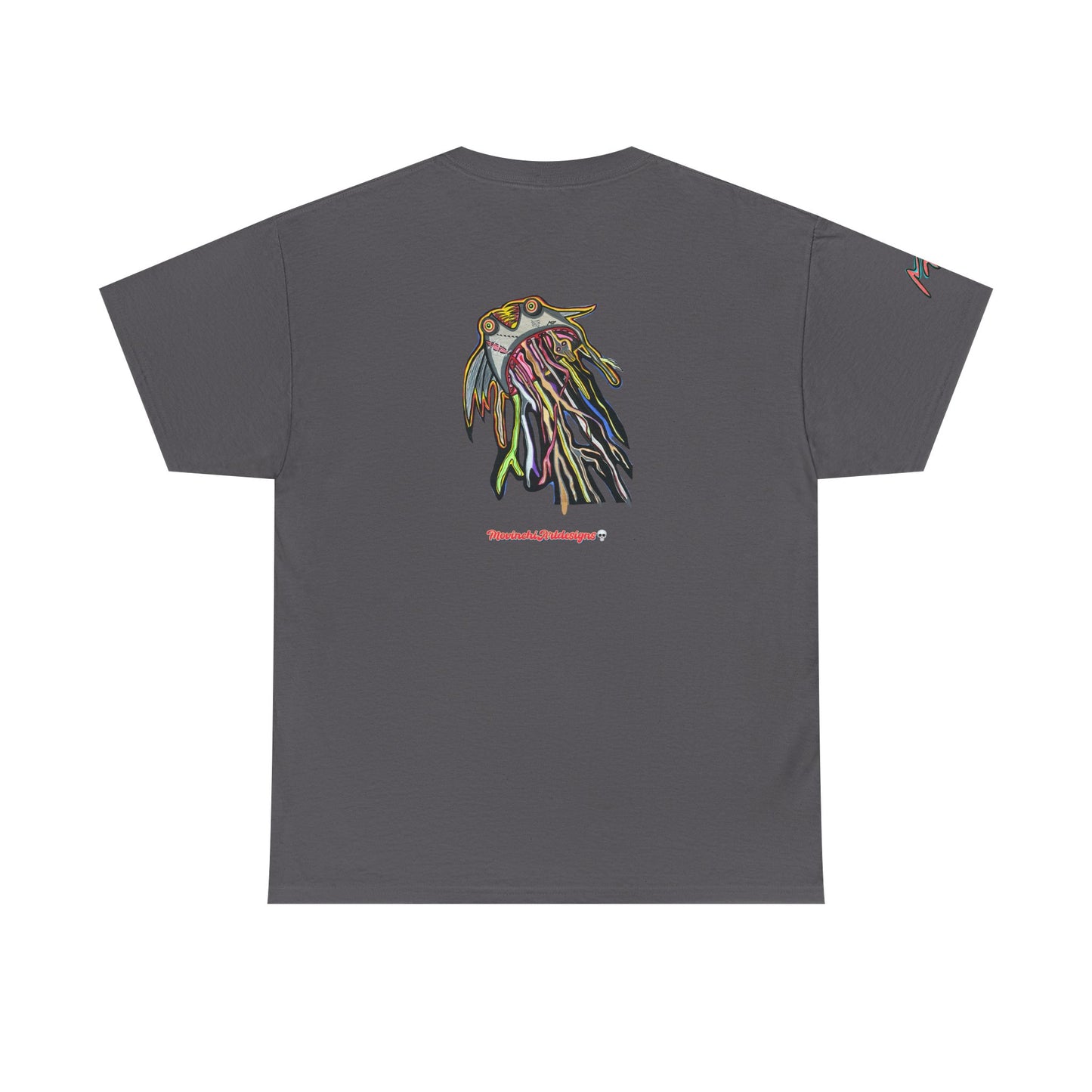 Graphic Tee — Colorful CRAZY TUNA  Illustration Back Print Tee