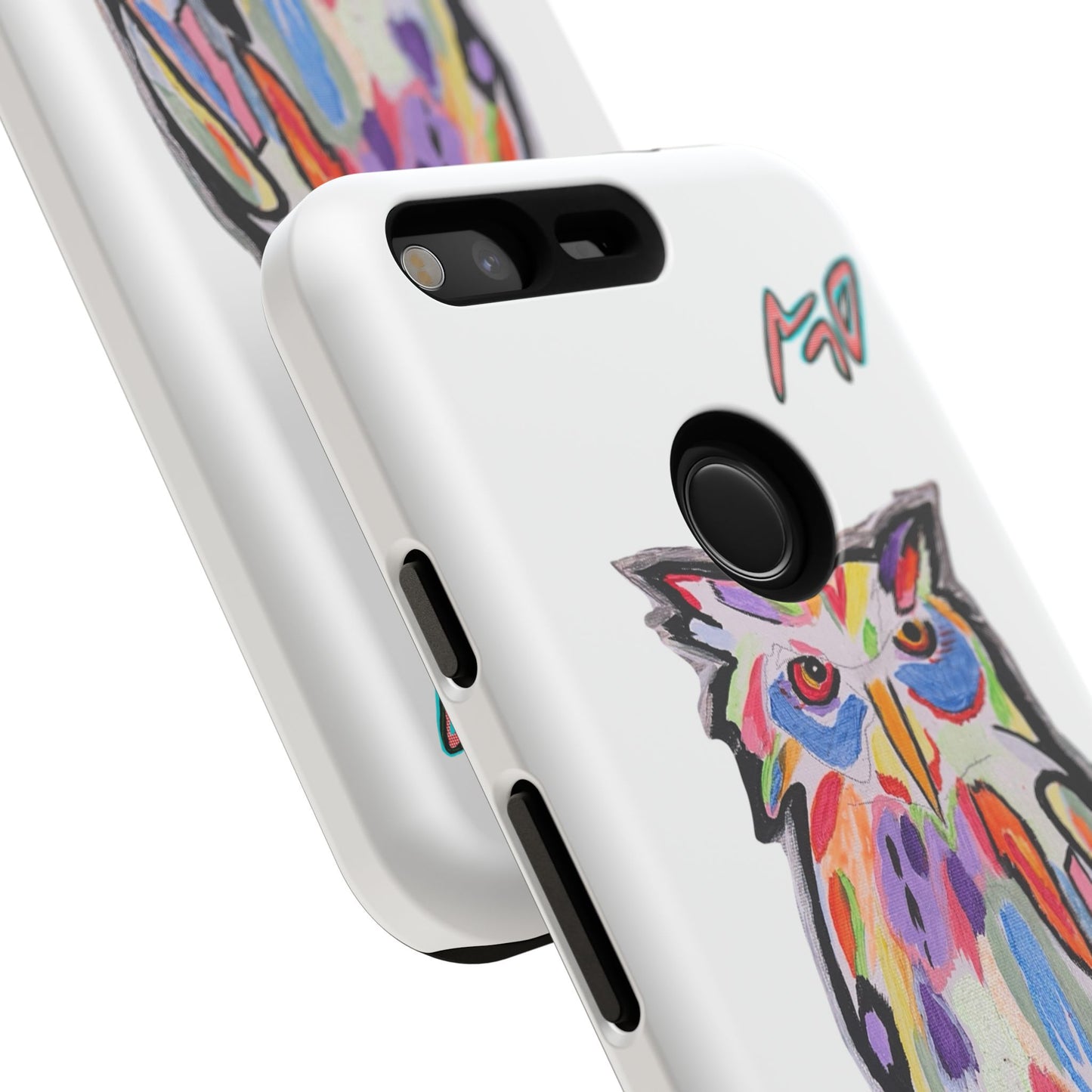 Colorful Owl Phone Case — Artistic Owl Illustration Tough Case
