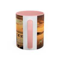 Sunset Harbor Coffee Mug — Golden Beach Sunrise Accent Mug (11/15oz)