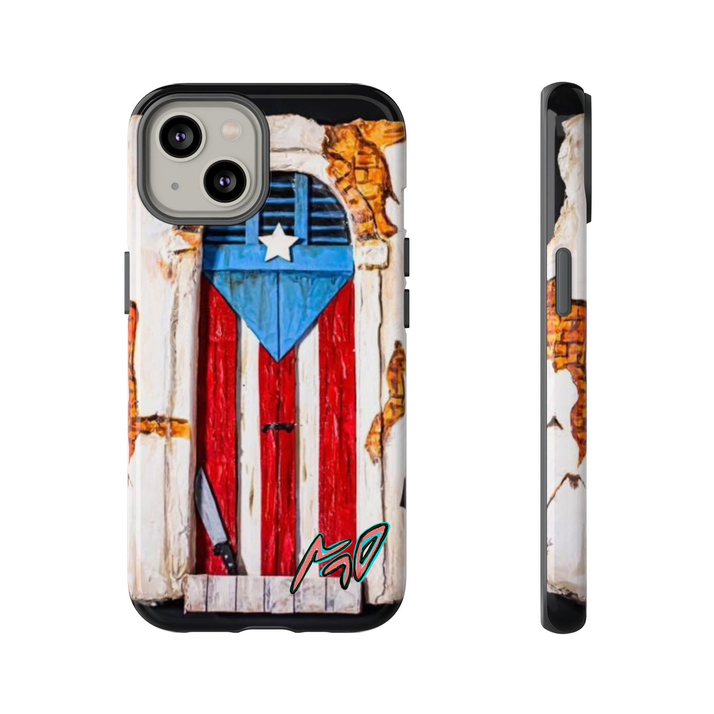 Puerto Rican Flag Phone Case - Rustic Coquí Door Design Tough Case