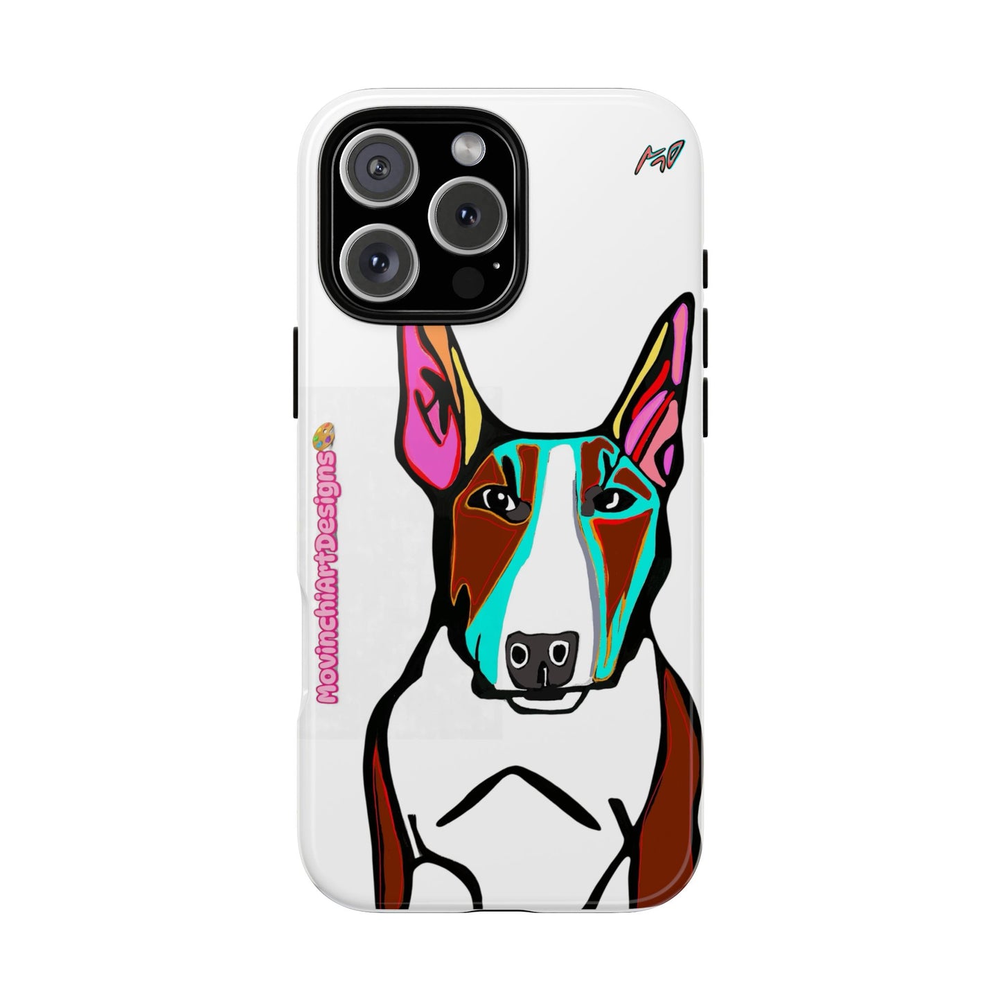 MR Bull Terrier Phone Case — Colorful Pop Art Tough Cases for Dog Lovers