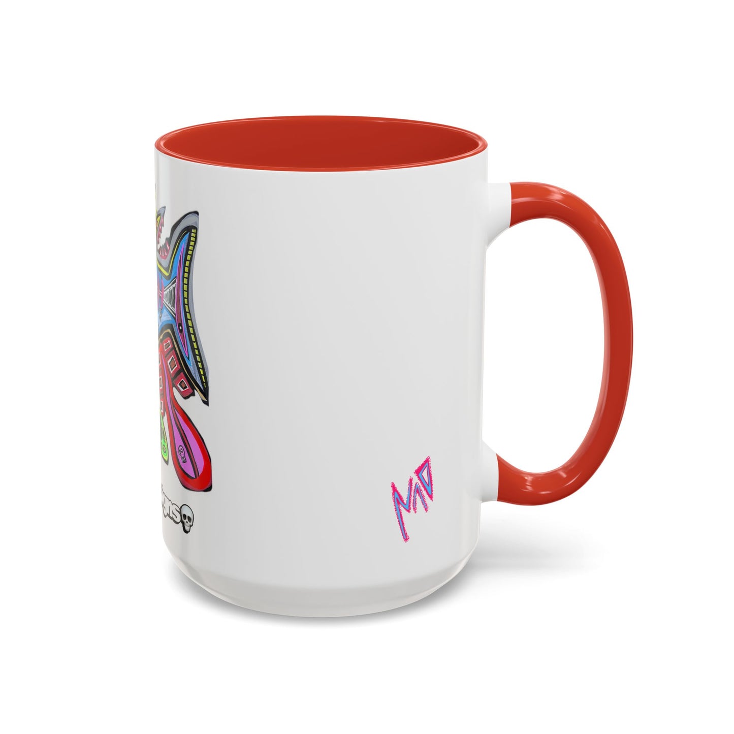 Colorful Shark Attack  Fish Accent Coffee Mug — Bold Nautical Art 11/15oz