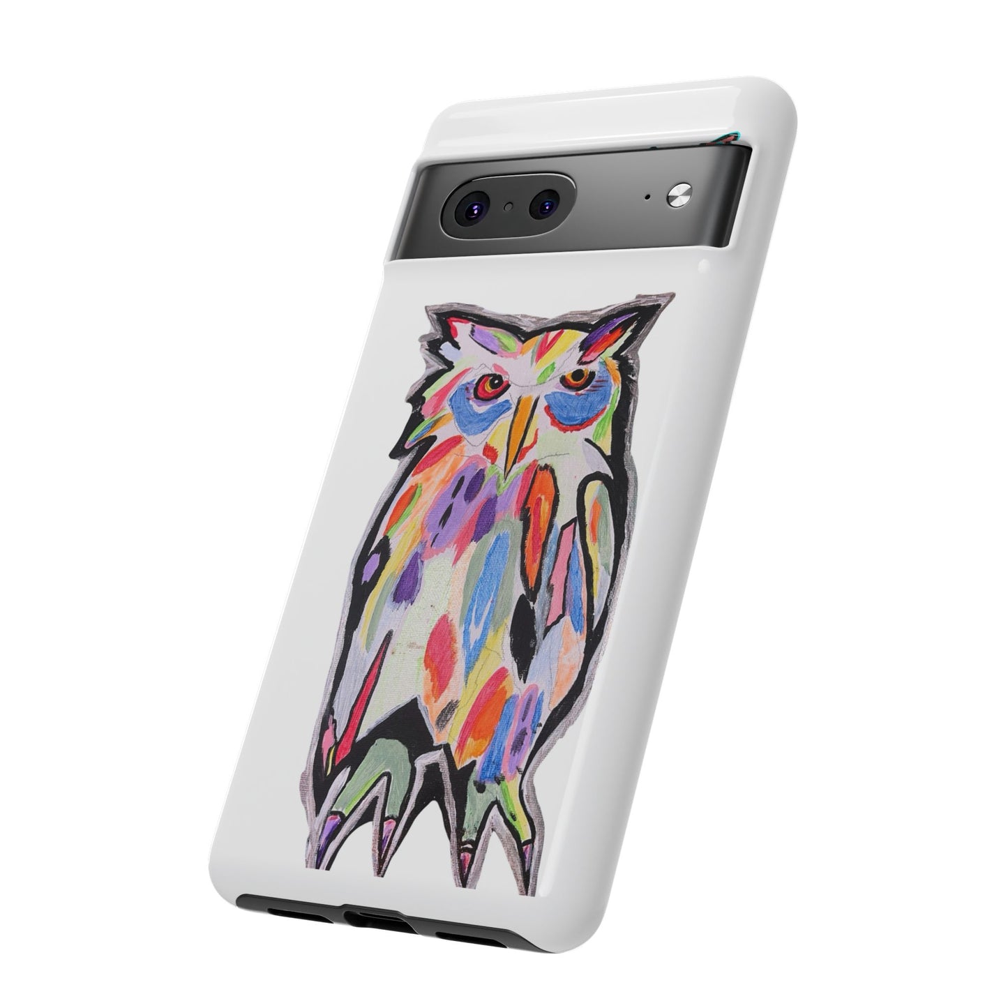 Colorful Owl Phone Case — Artistic Owl Illustration Tough Case