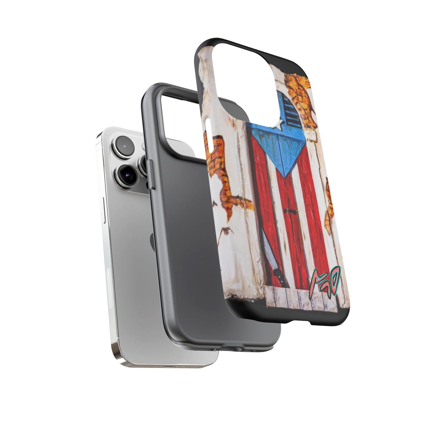 Puerto Rican Flag Phone Case - Rustic Coquí Door Design Tough Case