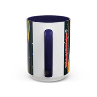 VINCENT  Skull Pop Art Accent Coffee Mug — Colorful Neon Tribal Skull Design (11/15oz)