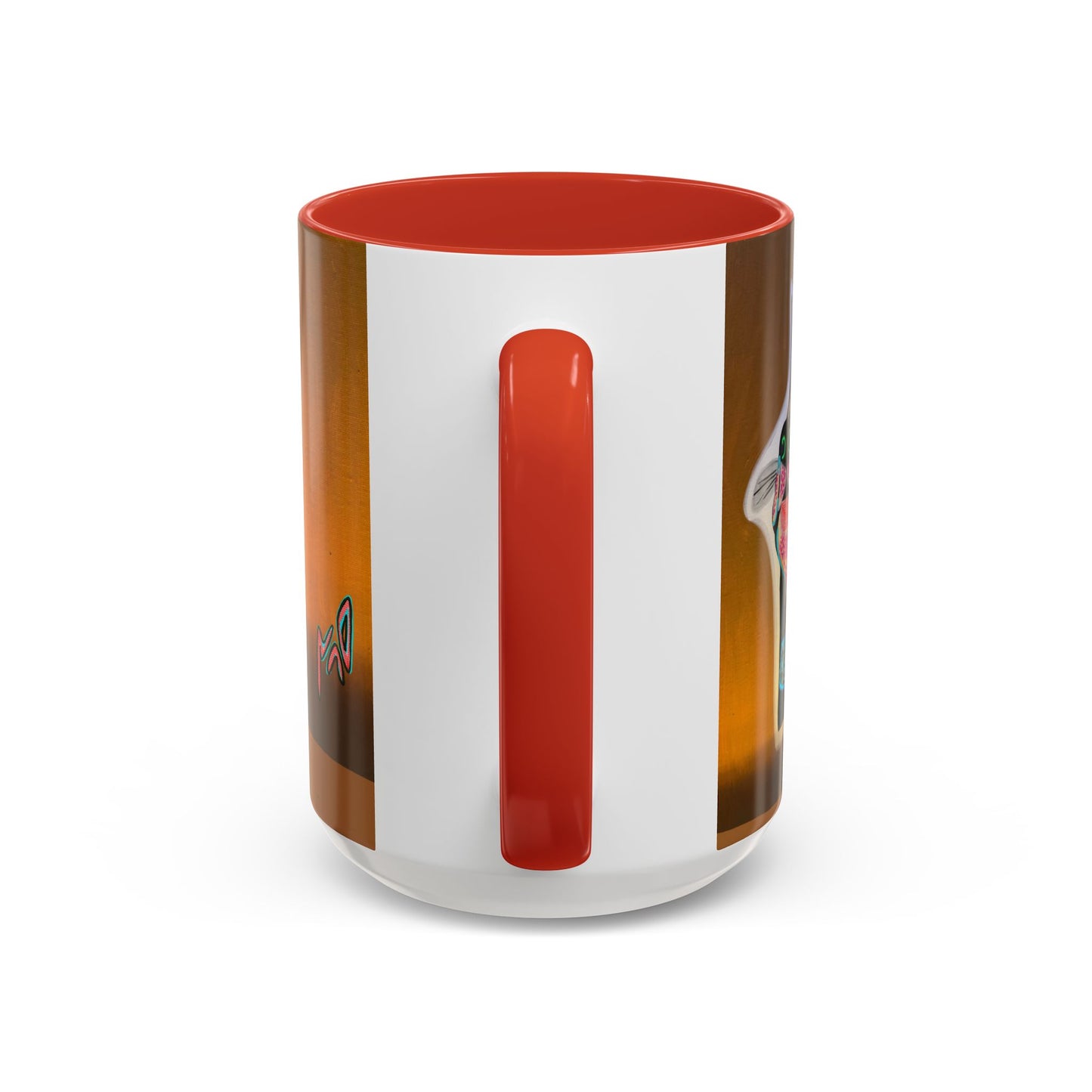 Colorful Doberman Accent Coffee Mug — Vibrant Dog Portrait Ceramic Mug (11/15oz)