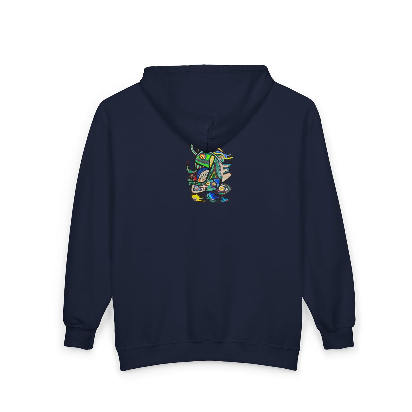 Full-Zip Hoodie with Colorful RYDER Art — Bold Graphic Zip-Up Sweatshirt