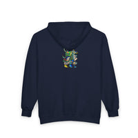 Full-Zip Hoodie with Colorful RYDER Art — Bold Graphic Zip-Up Sweatshirt