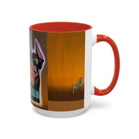 Colorful Doberman Accent Coffee Mug — Vibrant Dog Portrait Ceramic Mug (11/15oz)