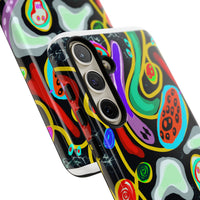 CRAZY4  Abstract Neon Skull Phone Case — Colorful Psychedelic Protective Cover