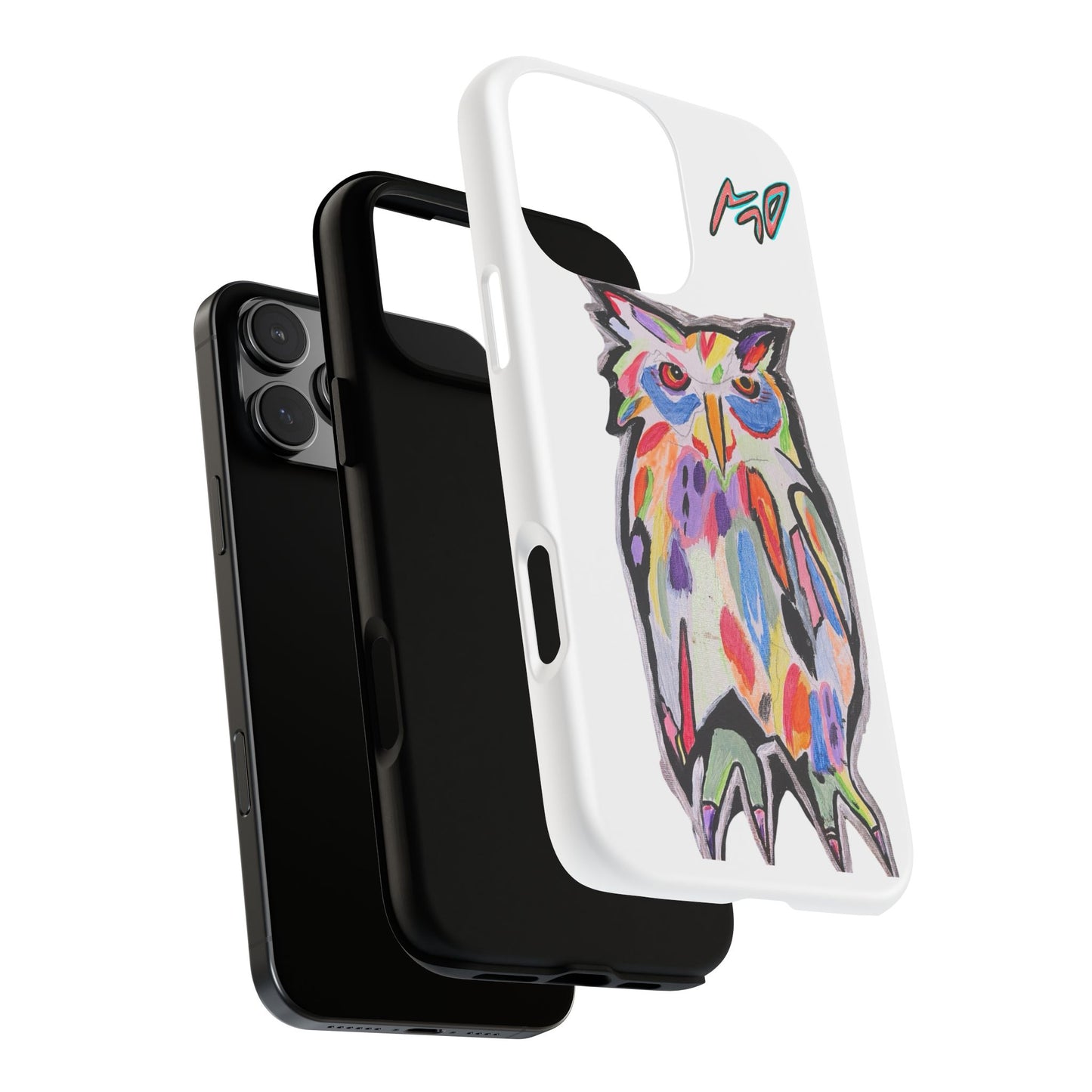 Colorful Owl Phone Case — Artistic Owl Illustration Tough Case