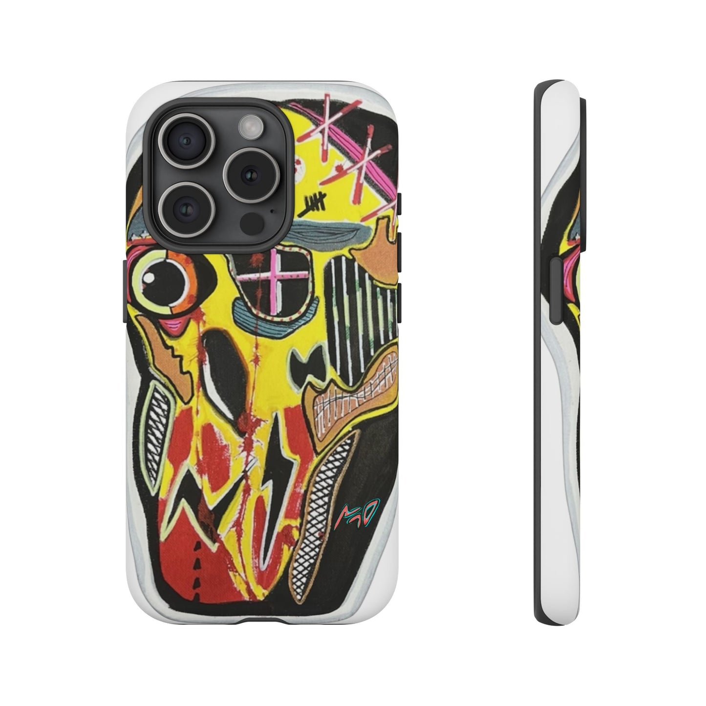 VINCENT.  Skull Riot Phone Case – Colorful Abstract Horror Art Protective Cover