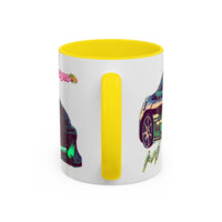 Coffee Mug —ECLIPSE  Neon Sports Car Design with "MovinchiArtDesigns" Logo