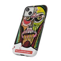 KUNTA.  Abstract Tribal Skull Phone Case — Colorful Street Art Protective Cover