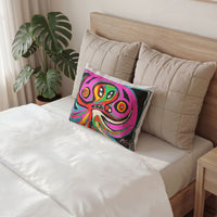 Abstract Neon Octopus Pillow Sham — Vibrant Psychedelic Cotton Decorative Pillowcase