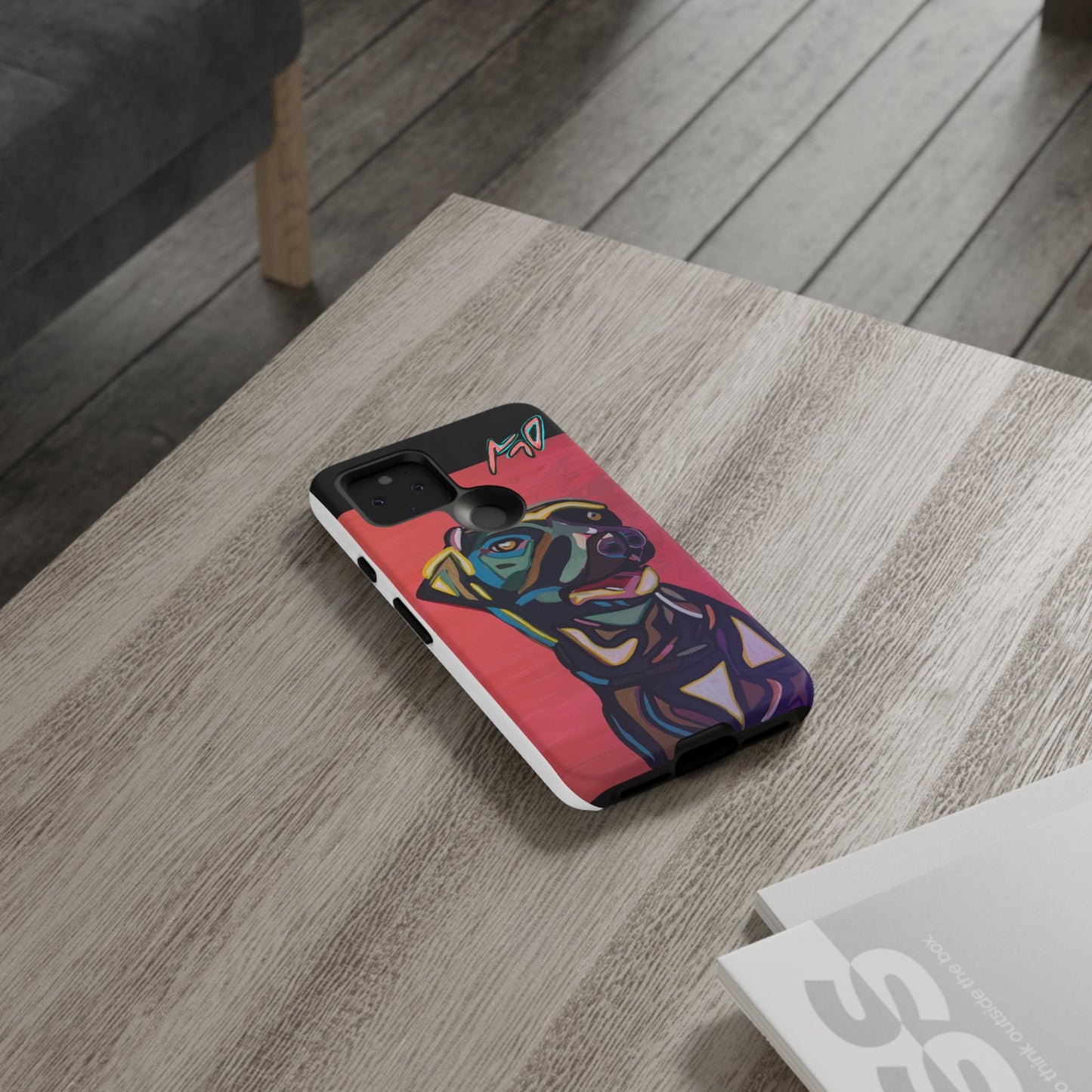 Colorful Pit LABRADOR Tough Phone Case — Vibrant Pop Art Dog Design