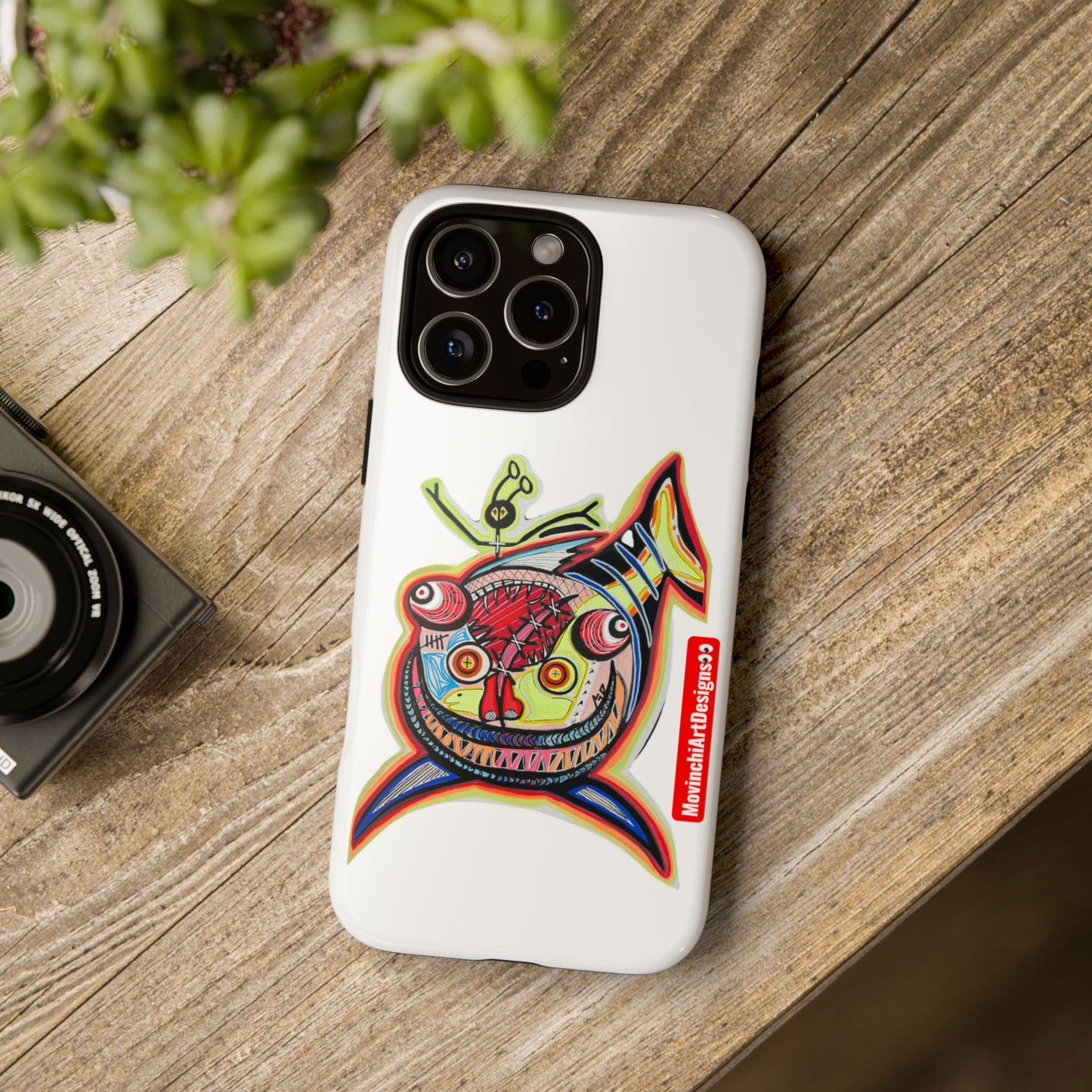Phone Case — Colorful Abstract PARASITE  Fish Art Tough Cases