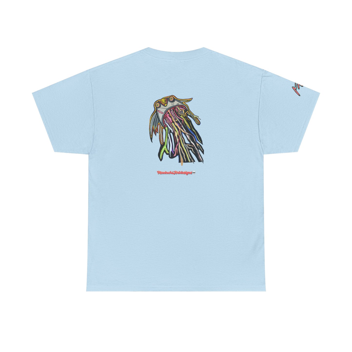 Graphic Tee — Colorful CRAZY TUNA  Illustration Back Print Tee