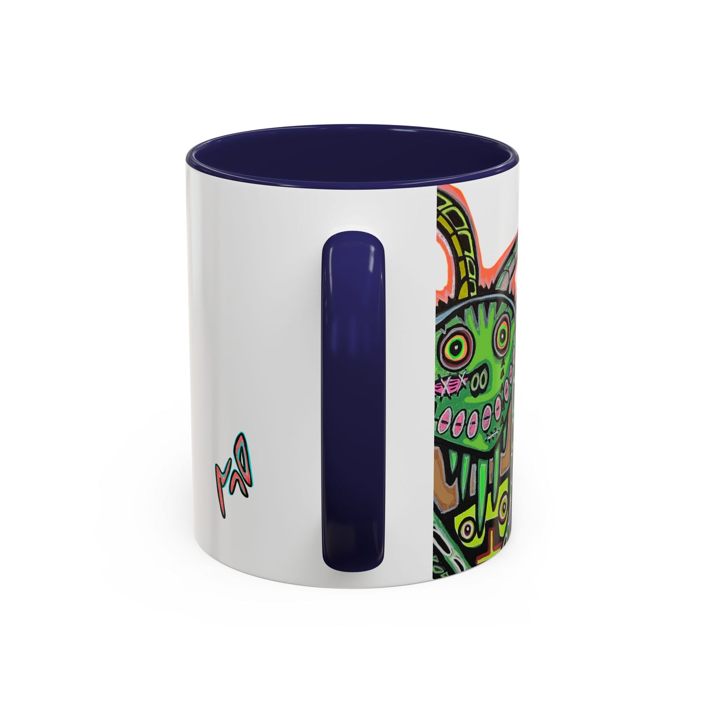 Colorful RYDER.   Abstract Jester Accent Coffee Mug — MovinchiArtDesigns
