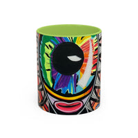 Abstract Street-Art Eye Coffee Mug — Colorful Graffiti Accent Mug (11/15 oz)