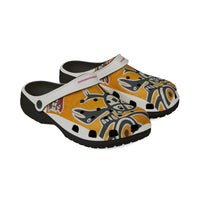 Tribal TAINO  Orange EVA Foam Clogs – Bold Abstract Animal Print