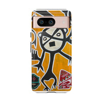 Abstract TAINO  Tribal Art Phone Case – Bold Orange Graphic Protective Cover