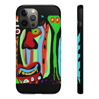 CRAZY.   Tribal Face Phone Case — Colorful Modern Art iPhone Cover