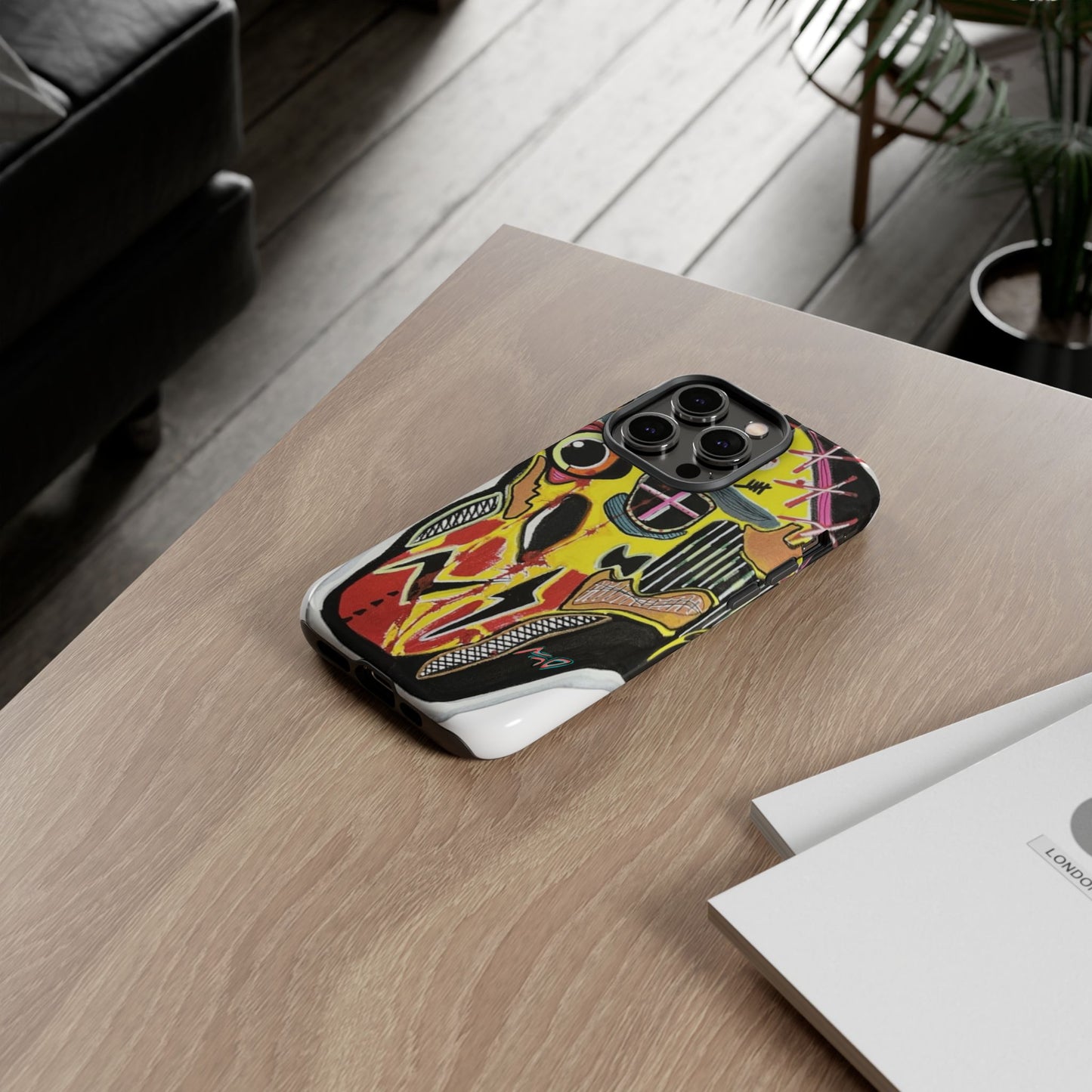 VINCENT.  Skull Riot Phone Case – Colorful Abstract Horror Art Protective Cover