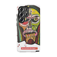 KUNTA.  Abstract Tribal Skull Phone Case — Colorful Street Art Protective Cover