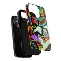 CRAZY4  Abstract Neon Skull Phone Case — Colorful Psychedelic Protective Cover