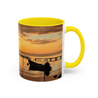 Sunset Harbor Coffee Mug — Golden Beach Sunrise Accent Mug (11/15oz)