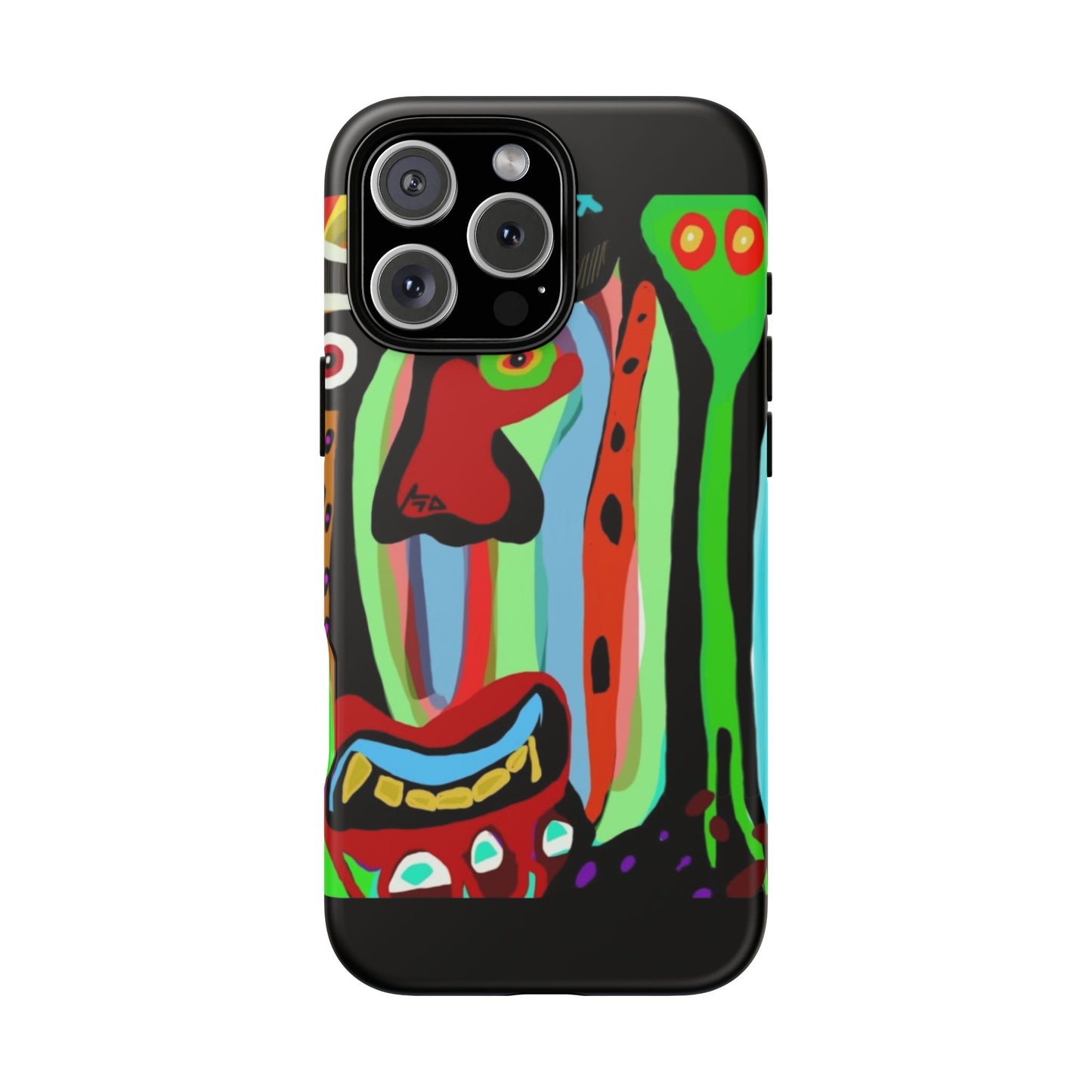 CRAZY.   Tribal Face Phone Case — Colorful Modern Art iPhone Cover