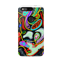 CRAZY4  Abstract Neon Skull Phone Case — Colorful Psychedelic Protective Cover