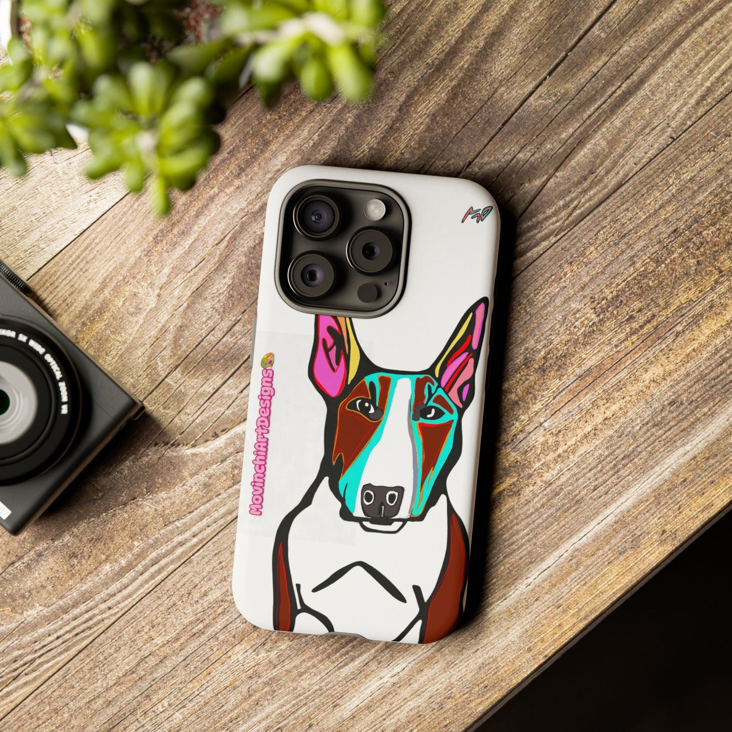 MR Bull Terrier Phone Case — Colorful Pop Art Tough Cases for Dog Lovers
