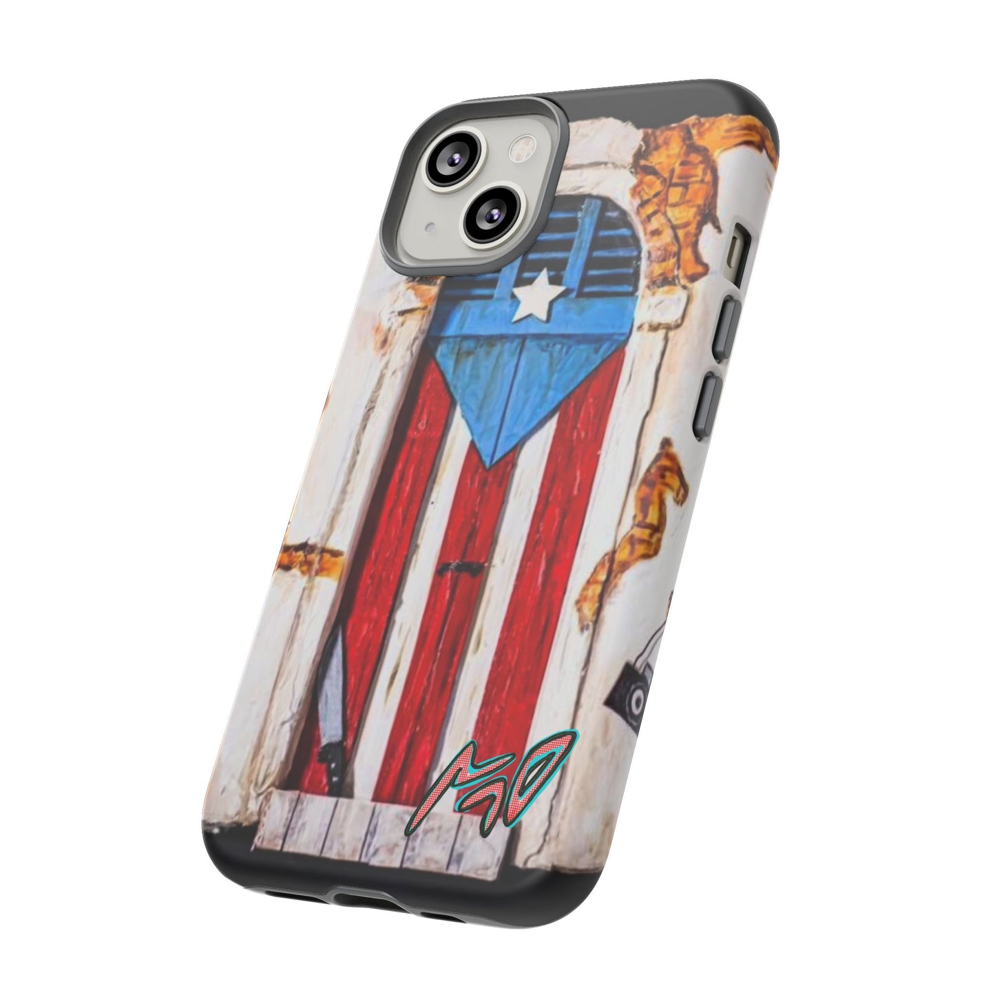 Puerto Rican Flag Phone Case - Rustic Coquí Door Design Tough Case